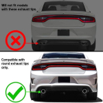 Galinis difuzorius, suderinamas su 2015&ndash;2025 m. Dodge Charger SRT V3 stiliumi, ne dažytas juodas PP dalytuvas, buferio lūpos spoileris, skirtas patobulintam A United States