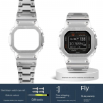 Skirta Casio G-SHOCK DW-H5600 Bluetooth &scaron;irdies ritmo laikrodžio apyrankei modifikuotas mažas blokas Kietas nerūdijančio plieno dirželis Rėmelio korpuso apyrankė For DW-H5600