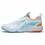 Li Ning Ace Badmintono Batai Unisex Žemi Balti/Žali/Oranžiniai AYTT001-2 40