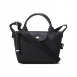 Longchamp Le Pliage Energy 17 Sulankstomas Užtraukiamas Nailoninis Drobės Peties Crossbody Mini Krep&scaron;ys Moteri&scaron;ki krep&scaron;iai Juodas 1500HSR001 Basic Set (Bag)