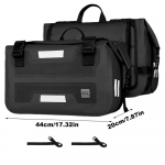 Daugiafunkciniai sėdmai&scaron;iai motociklams 2vnt vandeniui atsparus motociklo &scaron;oninis krep&scaron;ys keliaujantiems motociklo priedams juoda