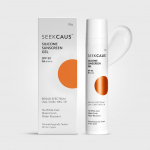Seekcaus Silikoninis Apsauginis nuo Saulės Gelis SPF 50 PA++++ Vyrams ir Moterims | Plataus Spektro UVA UVB Mėlynos &Scaron;viesos Apsauga | Be Aliejaus, Nekomedogeninis, Nelipnus