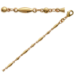 Les Tr&eacute;sors De Lily [L3905] - Collier  Plaqu&eacute; Or 'Chor&eacute;graphie' dor&eacute; - 45 cm 2 mm