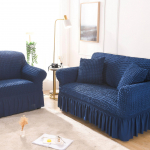 Vienspalvis elastingas sofos užvalkalas svetainei, spausdintas languotas, tamprus segmentinis užvalkalas Sofos sofos užvalkalas L formos 1&ndash;4 vietų 3-Seater190-230cm