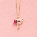 Anime Cardcaptor Sakura karoliai pakabukas 25-ojo jubiliejaus korta Captor 925 Sterling Sidabro papuo&scaron;alai Moterų mergaičių Cosplay Rekvizitai Dovanos beige