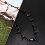 1 vnt Spike Rivet Punk Collar karoliai Goth Rock Biker Link Chain Choker papuo&scaron;alai 21-50CM juoda