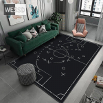 3D futbolo aik&scaron;tės užvalkalas svetainei Mink&scaron;tas grindų kilimėlis i&scaron; mikropluo&scaron;to didelis kilimas 150x240cm 1pcs