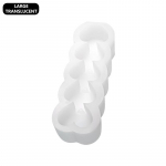 &Scaron;irdies silikoninė forma Silikoninė žvakių formelė Žvakių formavimo forma, skirta aromaterapinei žvakei rankų darbo dervos amatų muilui gaminti 5.5cm*16.6cm