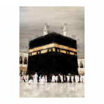 Islamo kaligrafijos drobės tapyba Allahu Akbar Kaaba &scaron;venta vieta Mečetė Plakatai ir spaudiniai Sienų menas Svetainės dekoras 30X40cm No Frame