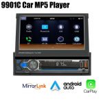 9901C 7 colių belaidis automobilio radijas CarPlay ir Android Auto automobilio stereofoninis Bluetooth 5.1 FM radijo MP5 grotuvas
