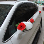 Vestuvių automobilių gėlė Dirbtinė gėlė Vestuvinio automobilio dekoravimas Nuotraukų rekvizitai automobilio durelių rankenoms Ornamentas Vakarėlis Renginiai Priedai Vestuvių dekoravimas