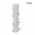 Dvipusis permatomas 6 ki&scaron;enių tvarkyklės kuprinės rankinės saugojimo krep&scaron;iai batų laikymo krep&scaron;ys namų reikmenys spintos lentynos pakabos 1pc juoda