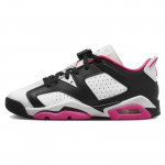 Air Jordan 6 Retro Low GS Fierce Pink Vaikams Sportbačiai Balti Juodi 768878-061 36.5