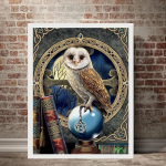 &bdquo;Pasidaryk pats&ldquo; deimantinis tapybos pelėdos kryžminio dygsnio rinkinys Mozaikos menas Deimantinis tapymas viso apskritimo / kvadratinio deimantinio namų dekoravimas Round 20x30cm