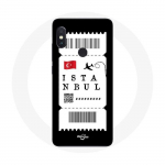 Coque pour Xiaomi Redmi Note 5 AI Dual Camera Billet d'avion Istanbul Turquie