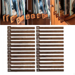 26 Pieces Vinyl Record Dividers Alphabetize Organizer Easy to Use Wooden Alphabet Separator
