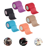 Tatuiruočių rankenų apvyniojimo juosta, tatuiruočių tūbelių apvyniojimas, vienkartinė juosta, lipnus tvarstis, spalvota, tatuiruočių ma&scaron;inėlės rankenos priedams (6 vnt. 2 x 5 jardai) 6Pack I 2" x 5 Yards