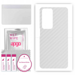 apgo Protective Skin Sticker for the back compatible with Xiaomi Redmi 10 2022, Wrap Film, Foil, Vinyl - Pattern Transparent Carbon