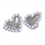 Eetit &Scaron;irdies imitacijos perlai, nerūdijančio plieno mados mėgėjų auskarai, apsaugantys nuo alergijos metalui, i&scaron;skirtiniai vandeniui atsparūs papuo&scaron;alai sidabras