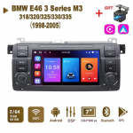 Android AutoRadio, skirtas BMW 3 serijos E46 M3 318/320/325/330/335 1998-2005 Carplay Car Multimedia GPS 2din Autoradio 2+64GB 2+64GB juoda