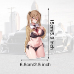 DM28#15cm Jauna miela anime mergaitė mokyklinė uniforma vinilinis automobilio lipdukas Neper&scaron;lampamas vinilo lipdukas Automobilių priedų dekoras 8.5x15cm