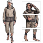 Kostiumas nuo uodų lauke Striukė pir&scaron;tinės kelnės kelnės kojinės tinklas verpalai tinklinis audinys kostiumas nuo uodų vasaros vabzdžių dėvėjimas žvejybai žygiams stovyklauti sodininkystei XXL juoda