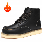 Vyri&scaron;ki motociklininko batai Patogūs platforminiai darbo batai Lauko auk&scaron;takulniai odiniai batai Madingi su vilna vyri&scaron;ki batai &scaron;ilumai 42