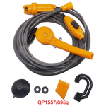 Stovyklavietės du&scaron;as 12V Elektrinis auk&scaron;to slėgio siurblys Lauke Kelioninis Ne&scaron;iojamas du&scaron;o komplektas Augalų laistymas Automobilių plovimo ma&scaron;ina Gyvūnų valymas geltona