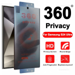 &bdquo;Samsung Galaxy S24 S23 S22 Ultra 360&ldquo; viso dangčio mink&scaron;ta matinė apsaugos nuo &scaron;nipinėjimo privatumo keraminė plėvelė ekrano apsauginė plėvelė S24 Ultra
