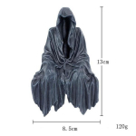 Juoda Grim Reaper statula Jaudinantis juodas chalatas Nightcrawler dervos darbalaukio figūrėlės papuo&scaron;alai Siaubo vaiduoklio skulptūros dekoracijos