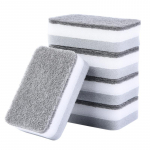 Dvipusė kempinė virtuvės valymui ir indų plovimui Kempinės blokas namų ūkio indų plovimo &scaron;luostei Sutir&scaron;tinta kempinė &scaron;luostė valymui 10pcs pilka/balta