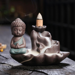 1 vnt., Zen Budos Keramikos Rankdarbiai Lotoso Namų Ornamentai Smilkalų Degiklis su Atgaline Srove (Be smilkalų)