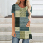 Madingi kratiniai mar&scaron;kinėliai, spalvoti 3D spaudiniai, moteri&scaron;ki mar&scaron;kinėliai trumpomis rankovėmis, gatvės drabužiai, negabaritinė tunika Y2K vir&scaron;utiniai mar&scaron;kinėliai, moteri&scaron;ki drabužiai S