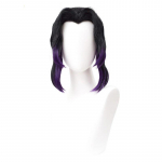 Kochou Shinobu Cosplay Perukas Juodas Violetinis Kar&scaron;čiui Atsparus Sintetinis Plaukas Anime Perukai + Peruko Kepuraitė One Size