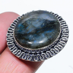 Labradorite Handmade 925 Sterling Silver Jewelry Ring Size 7 o9m02