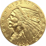 Kopijuoti 24-K paauksuotas Amerikos JAV 1908 AUKSAS Indijos pusės erelio monetų kolekcijos auksines monetas 1pcs