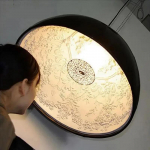 Pakabinamas &scaron;viestuvas SkyGarden LED lempa vidaus miegamojo svetainės valgomojo pakabinamas &scaron;viestuvas virtuvės namų dekoratyvinis ap&scaron;vietimo &scaron;viestuvas Diameter 40cm&Warm White juoda