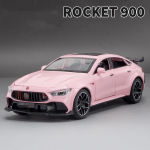 1/24 ROCKET 900 Lydinio Žaislinio Automobilio Modelis Guminės Padangos Simuliuotas Interjeras 6 Atidaromos Durys Kolekciniai Automobilio Papuo&scaron;alai Vaikų Žaislas Berniuko Dovana juoda