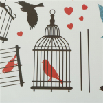 Gėlės Pauk&scaron;čiai Narvelis Sienų Lipdukai Lipdukai Sienų Menas Namams Svetainei Miegamajam