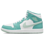 Air Jordan 1 Mid Marine Green Moteri&scaron;ki sportbačiai Balti Washed-Teal Mint-Foam DV2229-300 36