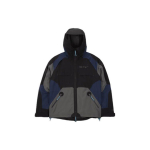 Nike ISPA serija FW23 Vandeniui atspari Gore-Tex striukė su gobtuvu, sujungta i&scaron; skirtingų spalvų, Unisex vir&scaron;utinis drabužis, Juoda FB2370-010 M