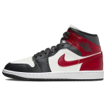Air Jordan 1 Mid Black Toe Moteri&scaron;ki sportbačiai Red Sail Off-Noir BQ6472-160 38.5
