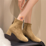 Madingi moteri&scaron;ki trumpi aulinukai Suede Stambūs Madingi Vidutinio Kulno Batai 2025 Žiemos Bateliai Nauja Tendencija Atsitiktiniai Jaukūs Moteri&scaron;ki Chelsea Botas Mujer 35
