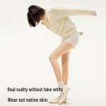 Mo Xun Detachable Button Bare Leg Tights One Size