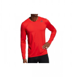 Adidas Techfit ilgomis rankovėmis prigludę bėgimo treniruočių fitneso mar&scaron;kinėliai vyri&scaron;ki vir&scaron;utiniai raudoni GL9894 XL