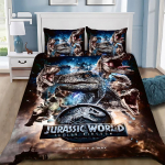 Kar&scaron;tas J-Jurassic Dinzaurų Parko Pasaulis Antklodės Užvalkalas Pagalvės Užvalkalas Dinzaurų Lovos Patalynės Komplektas Suaugusiems Berniukui Mergaitei Miegamojo Dekoras Viengulis Dvigulis AU Single(140*210cm)3pcs