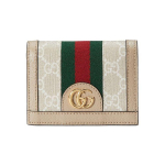 Gucci Ophidia Logotipo Juostelės Drobės Ir Odos Piniginė Moteri&scaron;ka piniginė Smėlio spalvos Balta 523155-UULAG-9682 Basic Set (Bag+Dust Bag)