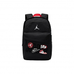 Jordan Velcro ženklelis Laisvalaikio Mados Poliesteris Vidutinio Dydžio Kuprinė Unisex kuprinė Juoda JD2533232PS-001 Black