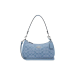 Coach Teri 25 Klasikinis monogramos žakardinis rankinis krep&scaron;ys su užtrauktuku Moteri&scaron;ki rankiniai krep&scaron;iai Mėlynas-žalias daugiaspalvis CH139-SVM6A Basic Set (Bag+Dust Bag)