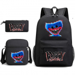 (Tik kuprinė, 6 tipas) 3 vnt. rinkinys Anime žaidimas 3D Poppy Playtime Monstras Kuprinės Portfelis Pie&scaron;tukinė Drobės Mokyklinė kuprinė Studentams Vaikams